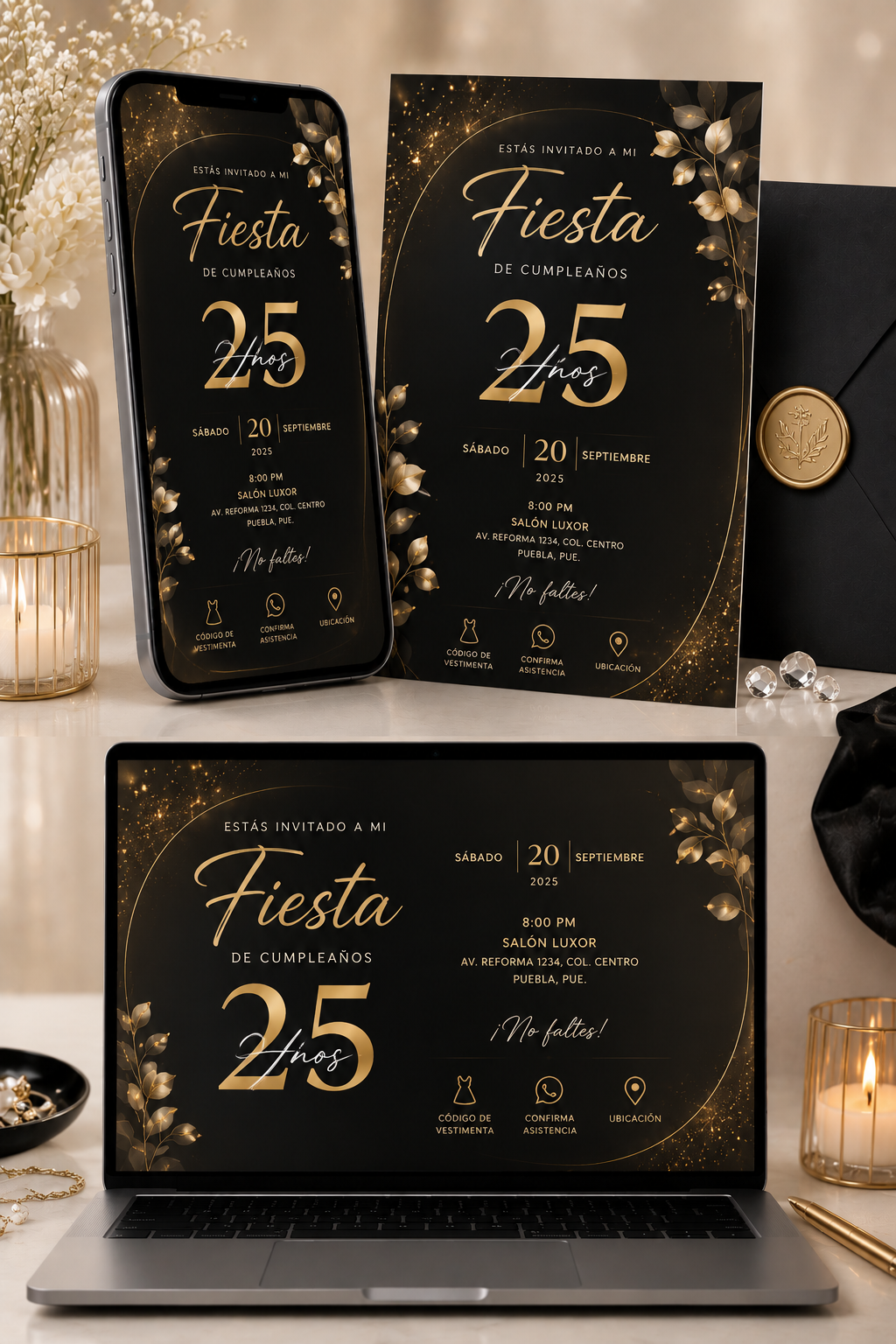 Invitación digital elegante