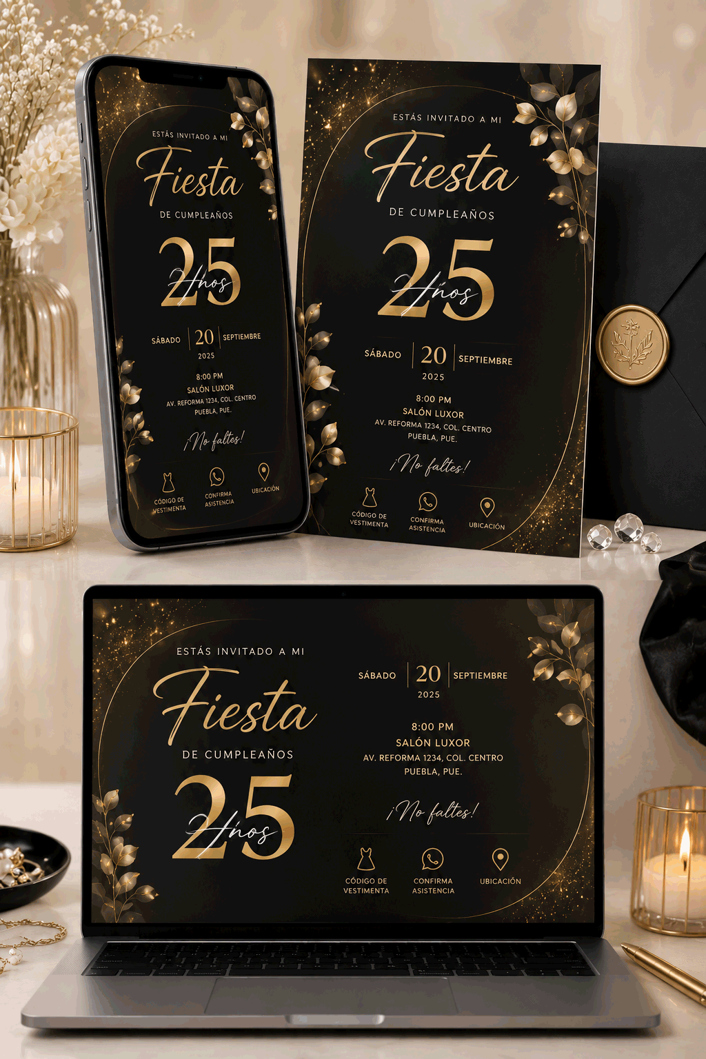 Invitación digital elegante