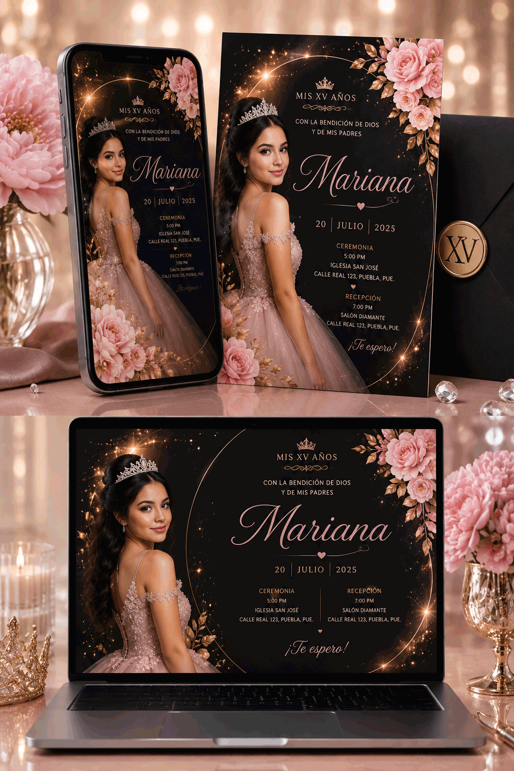 Invitación digital XV años